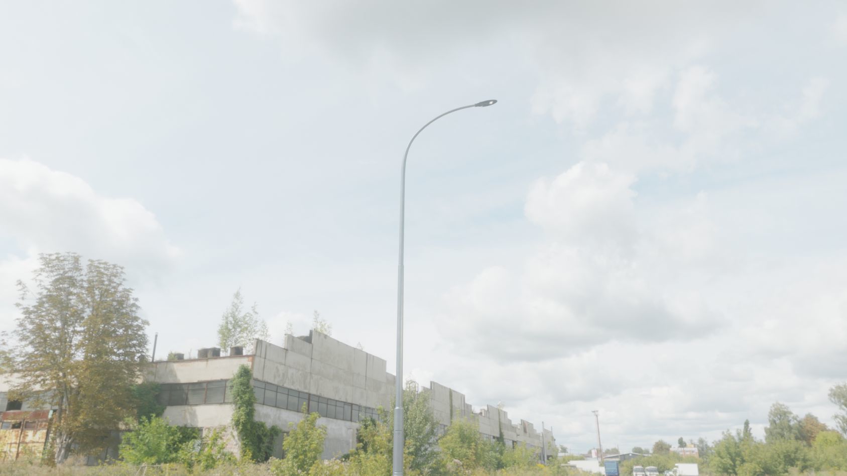 Sci-Fi Street Light 14 version 15 10m with pole 1 Low-poly 3D model_95