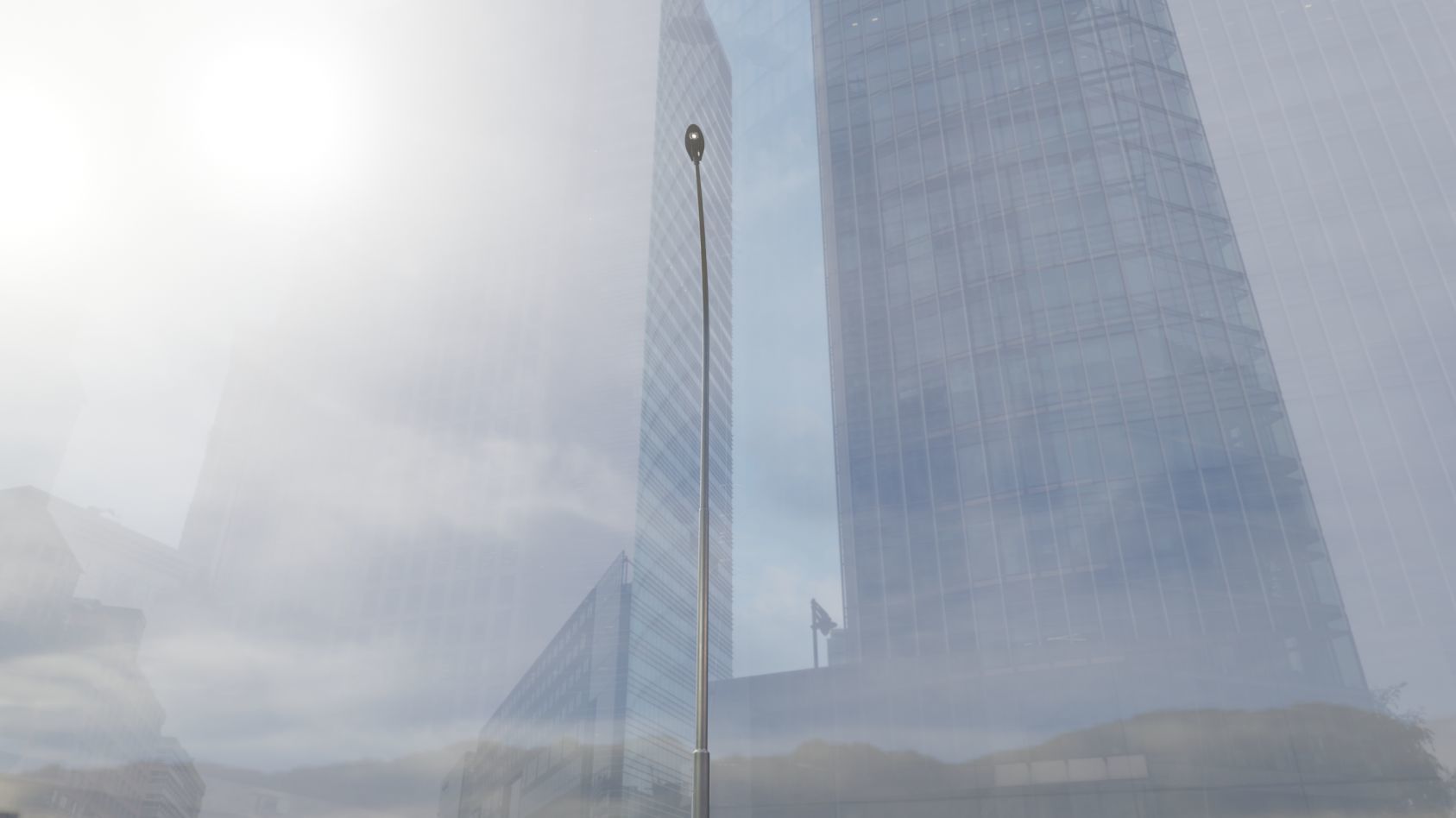 Sci-Fi Street Light 14 version 15 10m with pole 1 Low-poly 3D model_71