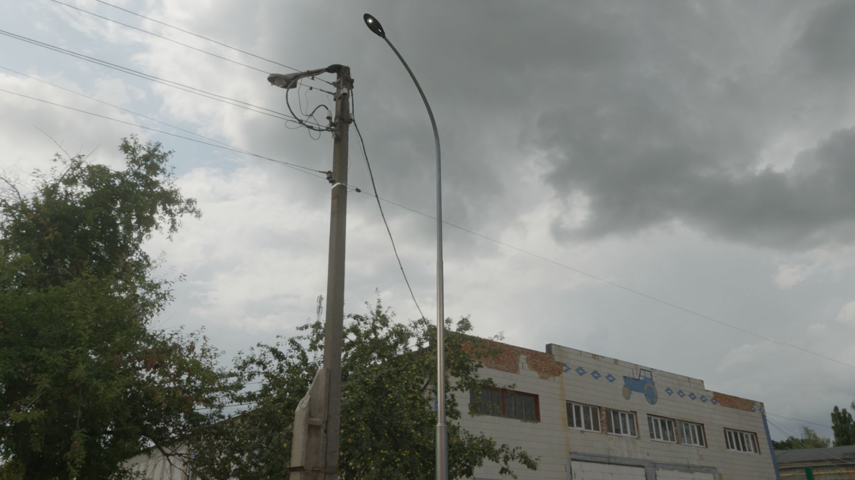 Sci-Fi Street Light 14 version 15 10m with pole 1 Low-poly 3D model_29