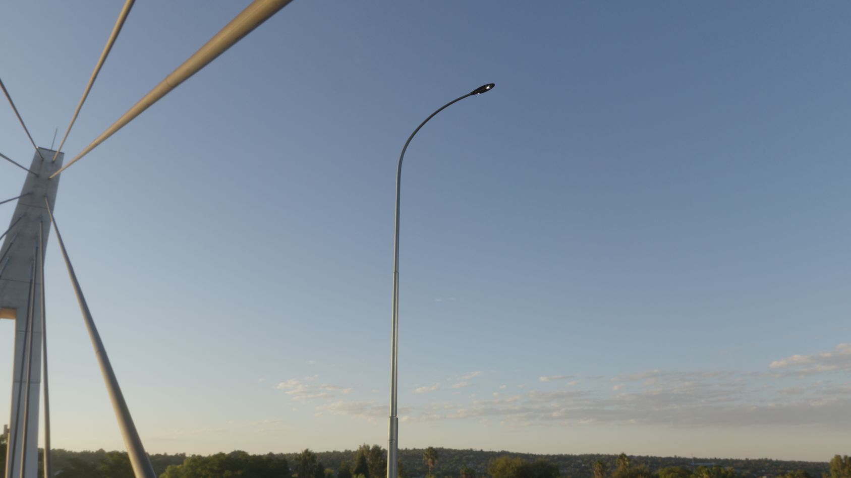 Sci-Fi Street Light 14 version 15 10m with pole 1 Low-poly 3D model_97