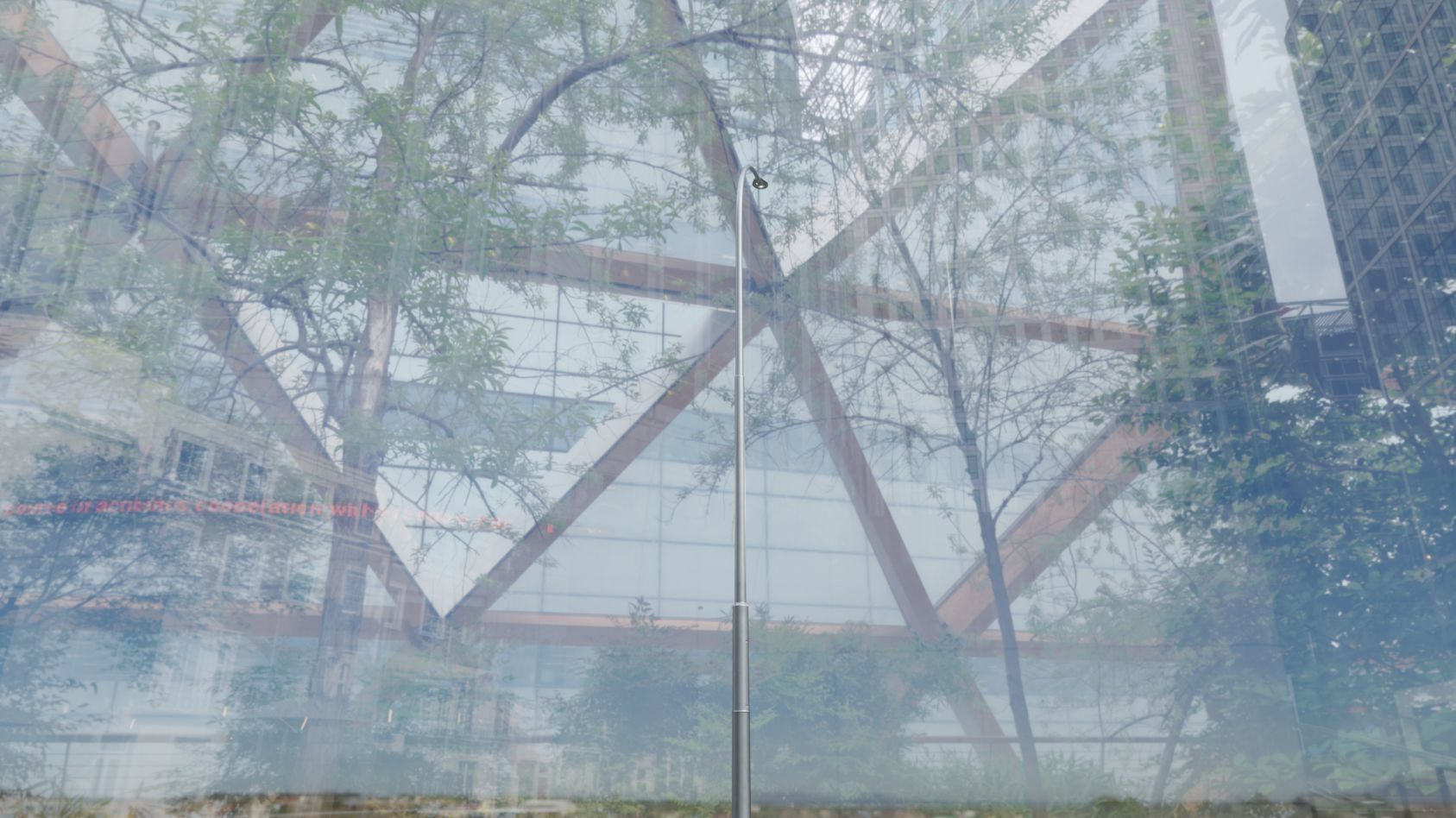 Sci-Fi Street Light 14 version 15 10m with pole 1 Low-poly 3D model_63