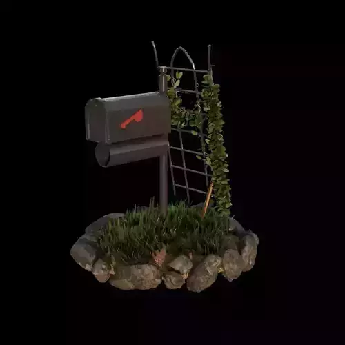 Mailbox with minor landscape