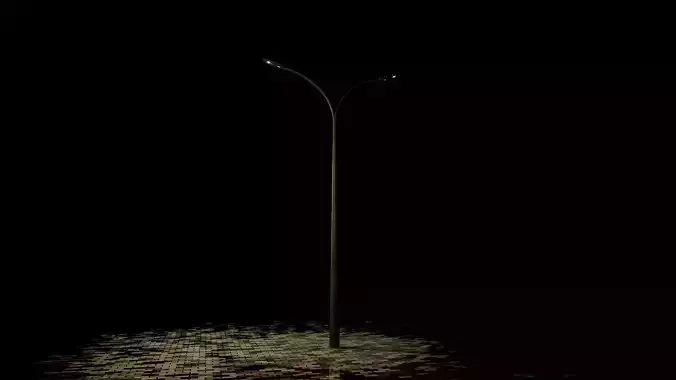 Sci-Fi Street Light 14 version 12 6m with pole 4 Low-poly 3D model