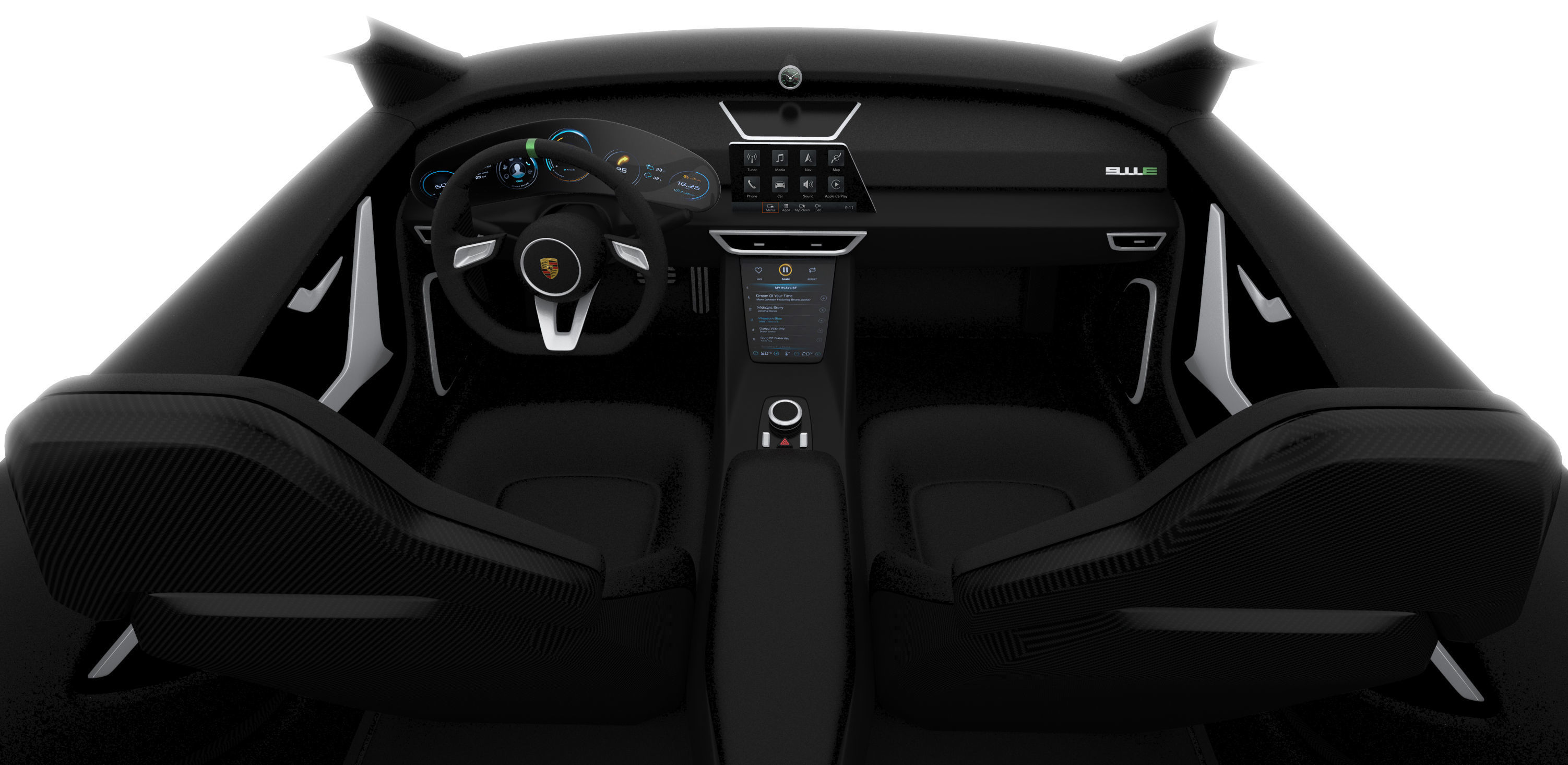 Porsche 911E concept by emrEHusmen 3D model_17