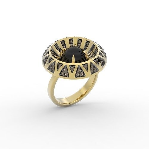 Ring Andromeda cabochon 3D print model
