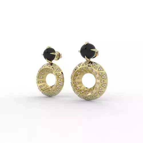 Earring  Andromeda cabochon