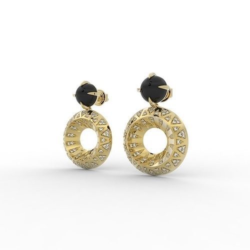 Earring  Andromeda cabochon 3D print model