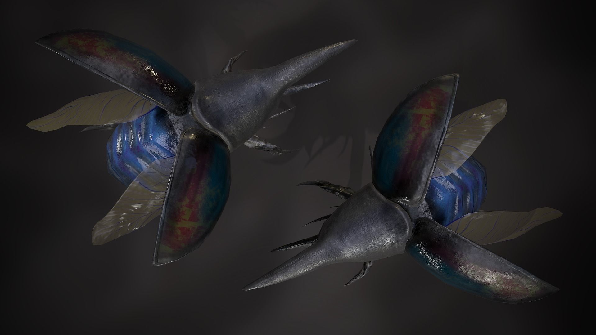 Rhinoceros beetle - Game Ready Low-poly 3D model Low-poly 3D model_15