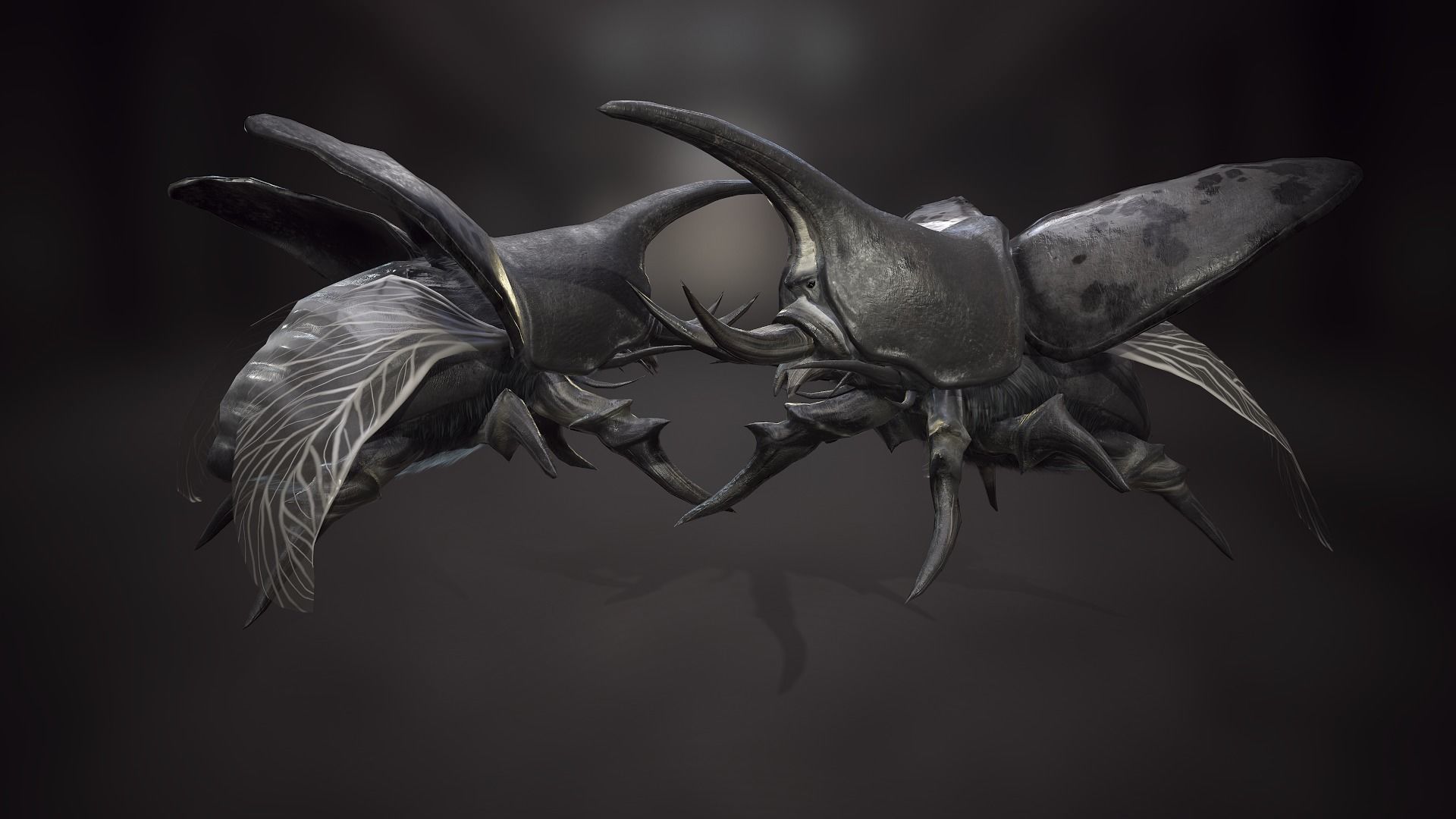 Rhinoceros beetle - Game Ready Low-poly 3D model Low-poly 3D model_9