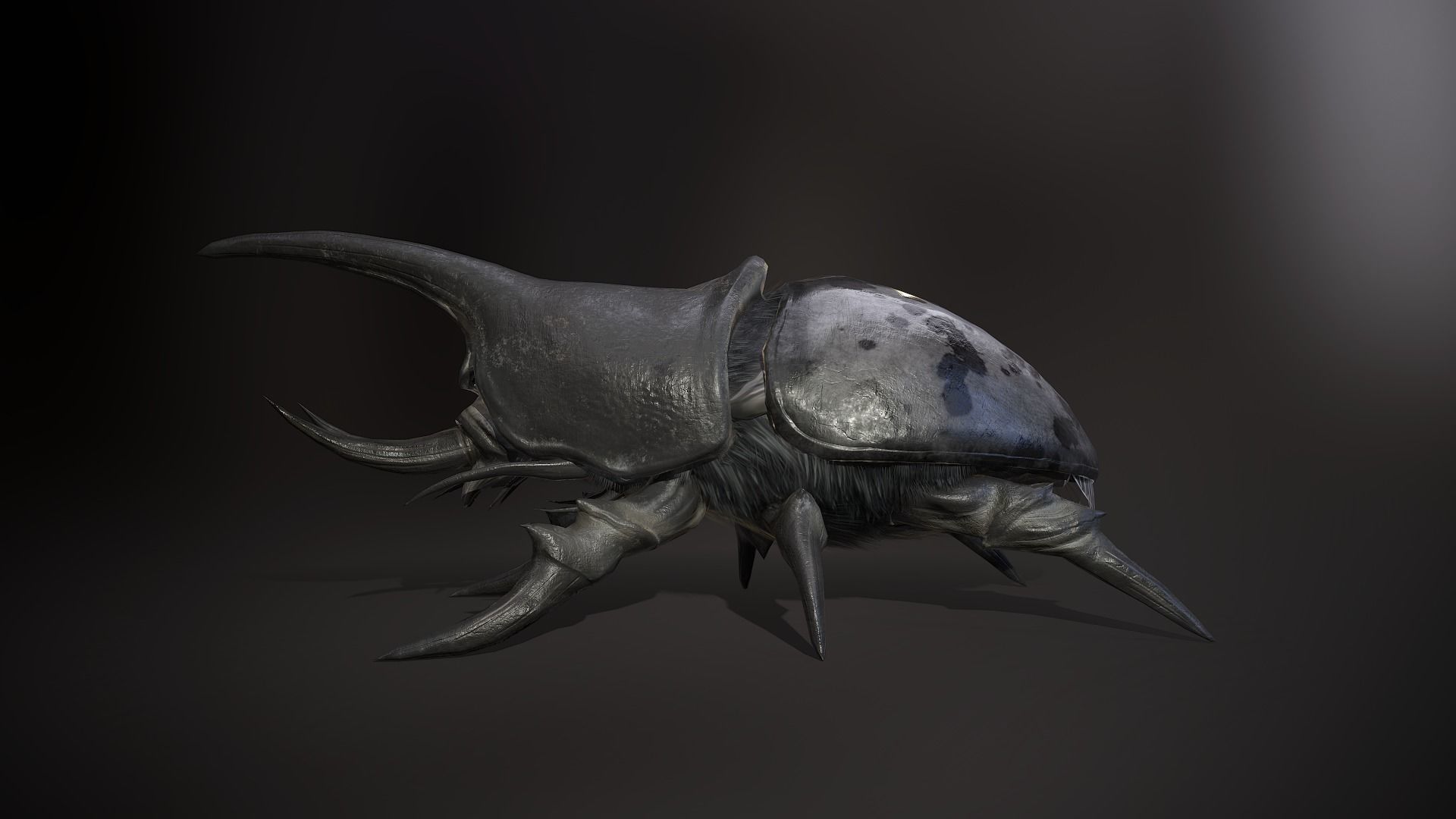 Rhinoceros beetle - Game Ready Low-poly 3D model Low-poly 3D model_7