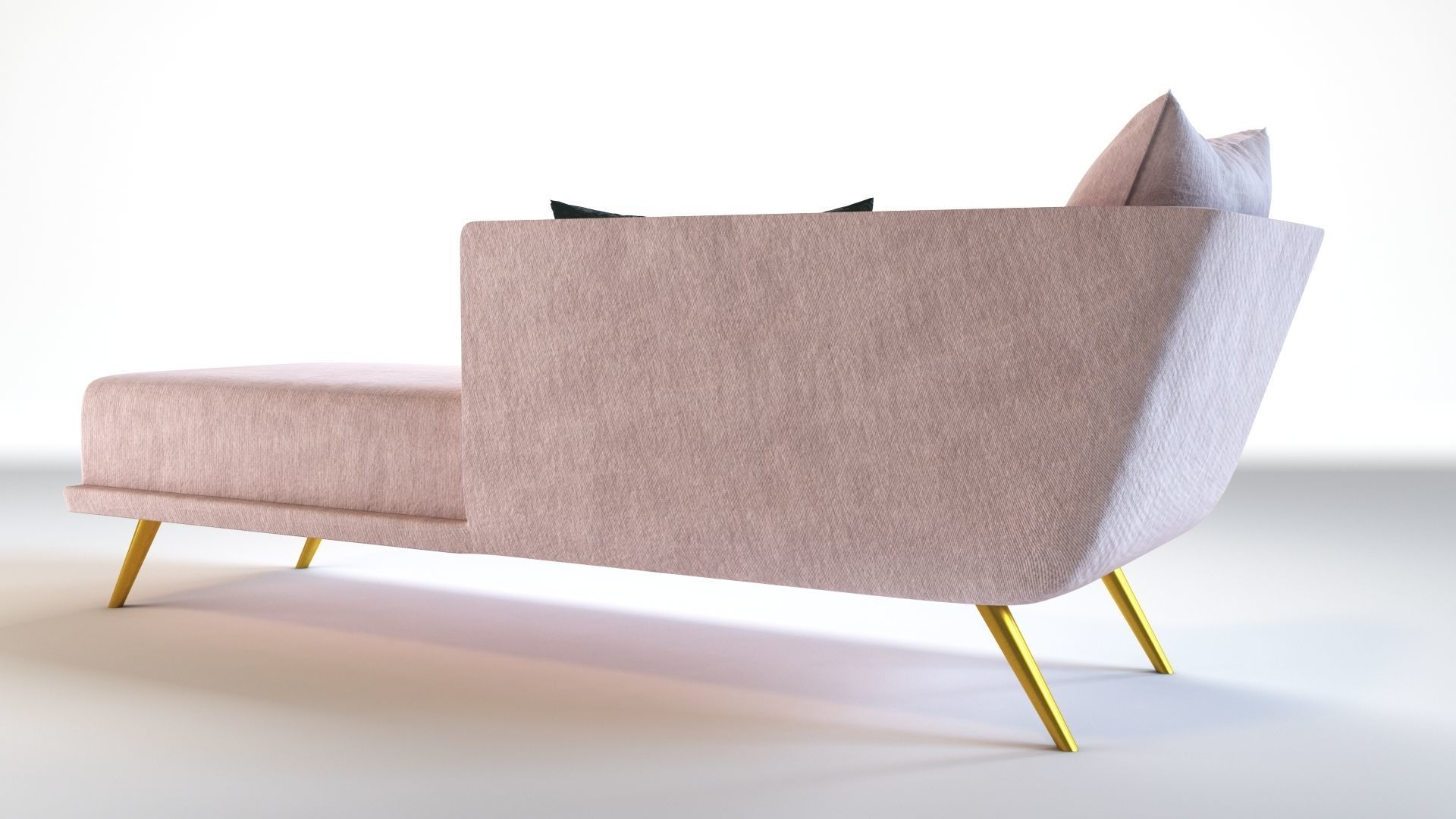 Sofa3 chaise lounge with gold accents 3D model_6