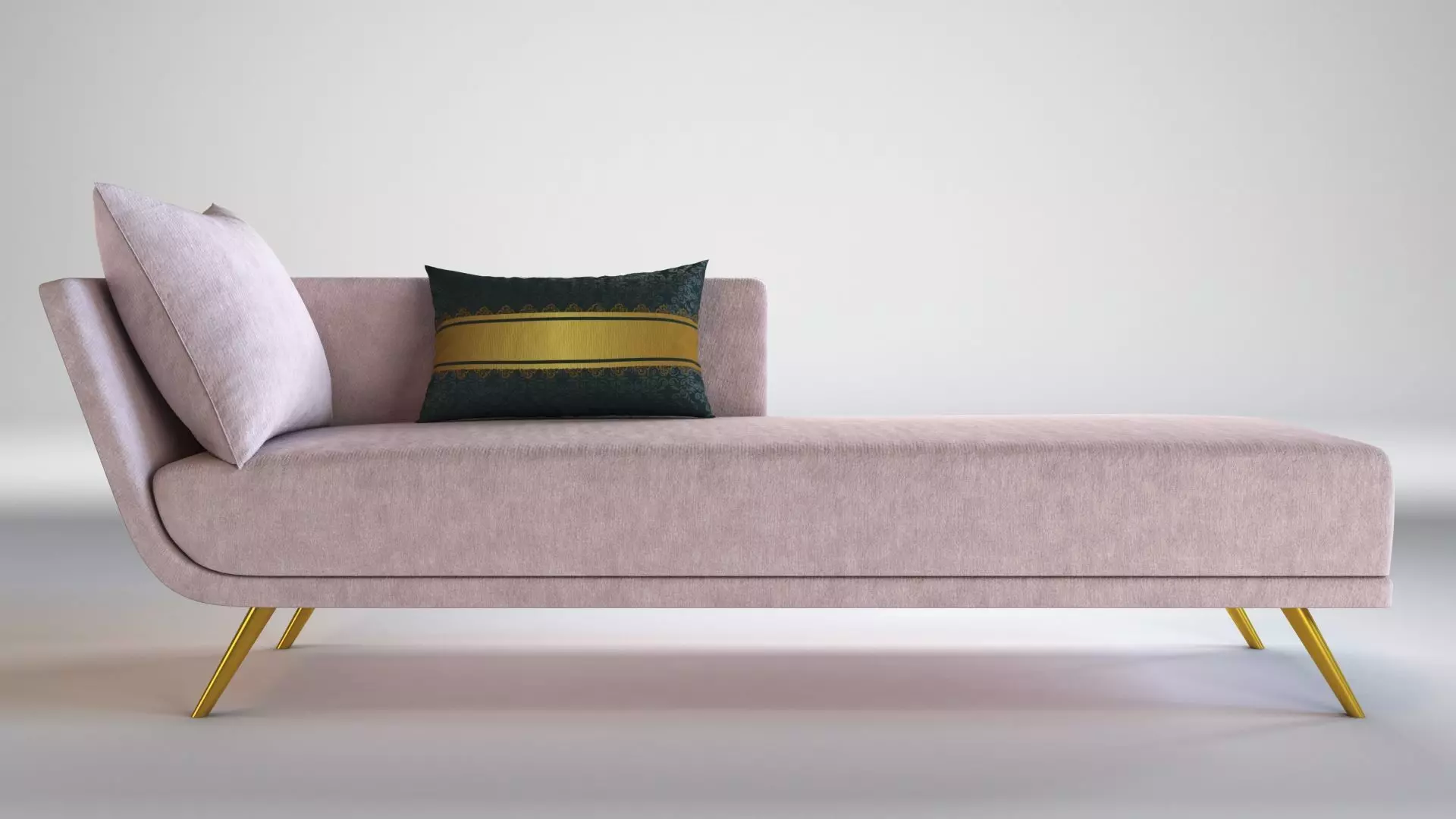 Sofa3 chaise lounge with gold accents 3D model_0