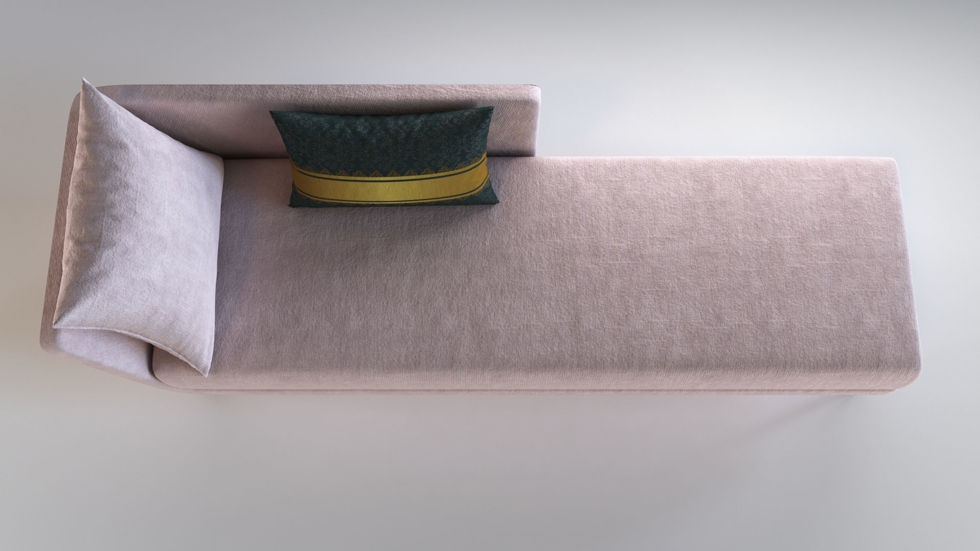 Sofa3 chaise lounge with gold accents 3D model_5