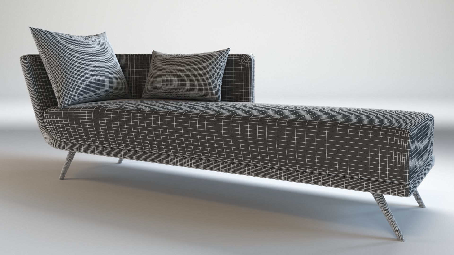 Sofa3 chaise lounge with gold accents 3D model_9