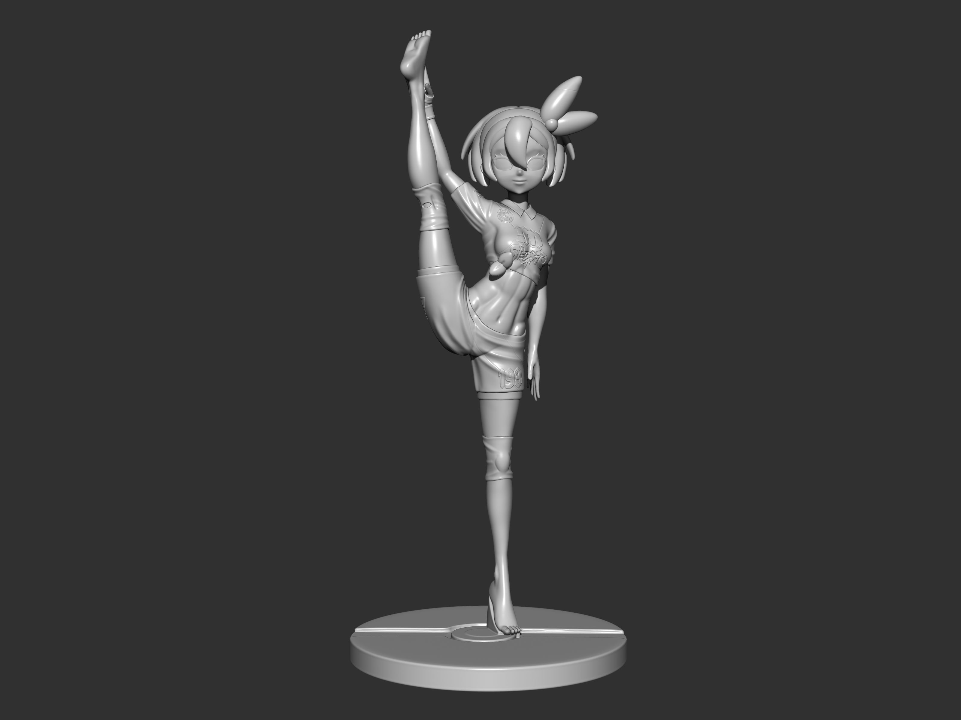 Bea gym leader figure 3d 3D print model_7