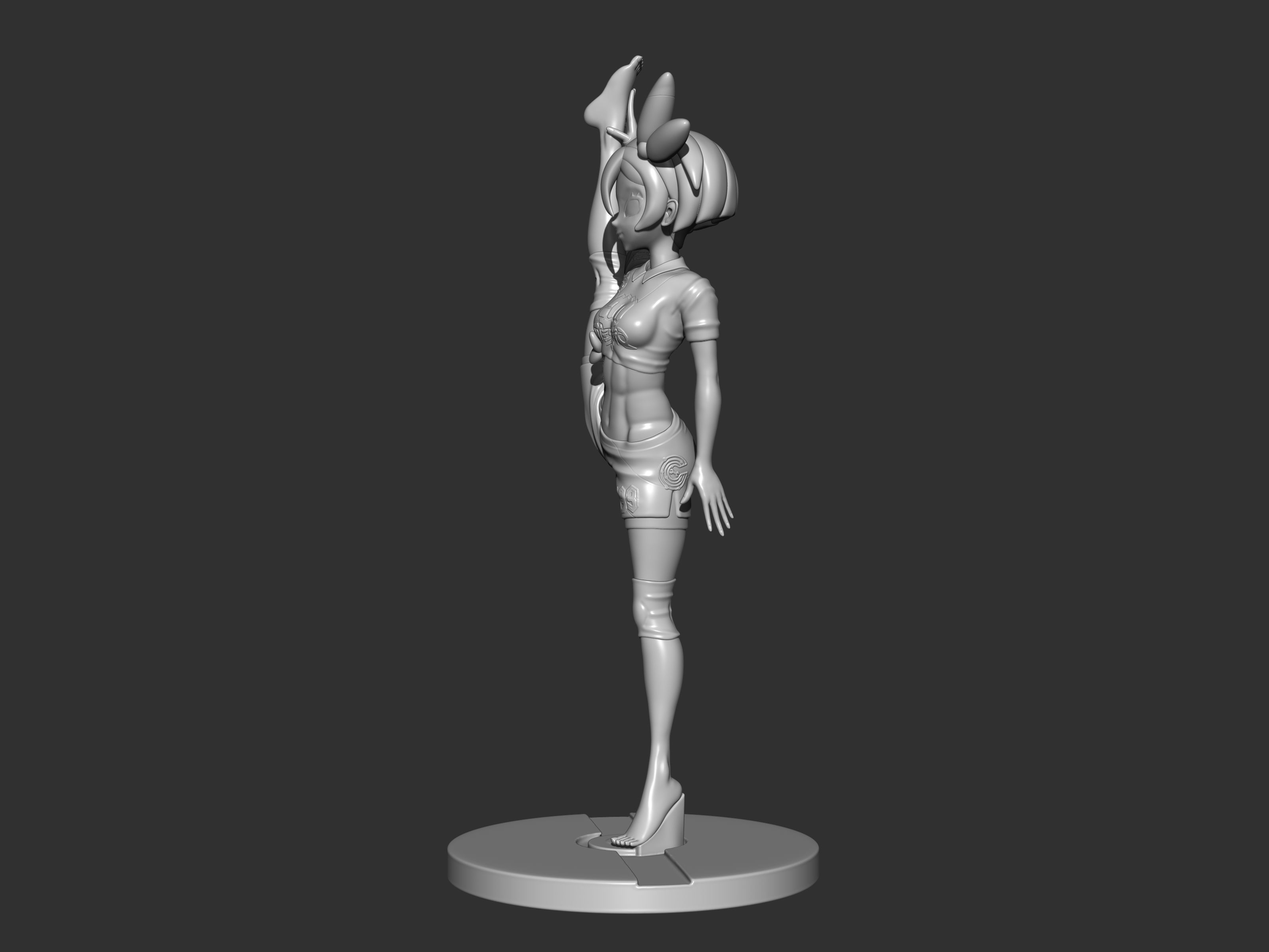 Bea gym leader figure 3d 3D print model_10