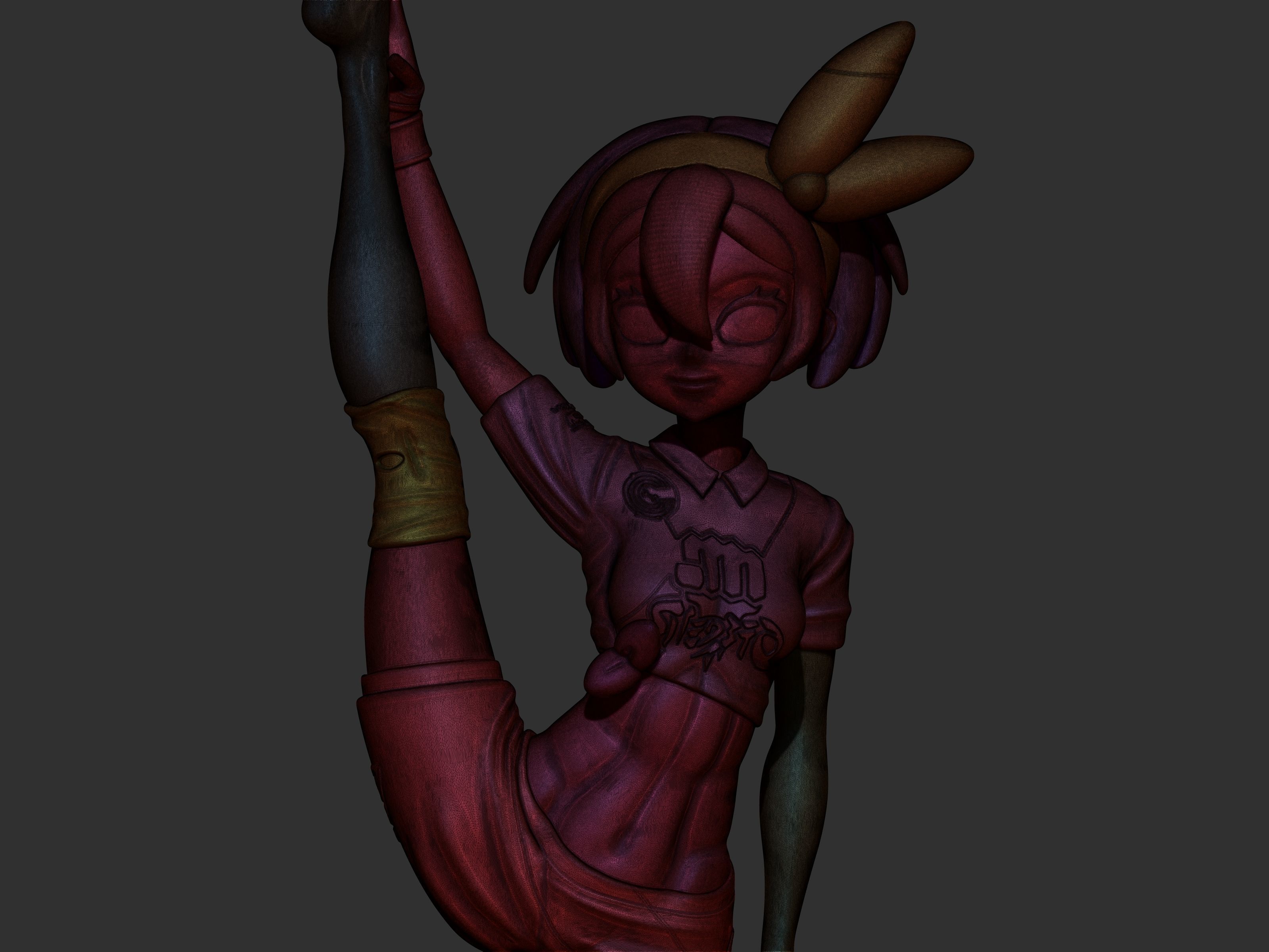 Bea gym leader figure 3d 3D print model_14