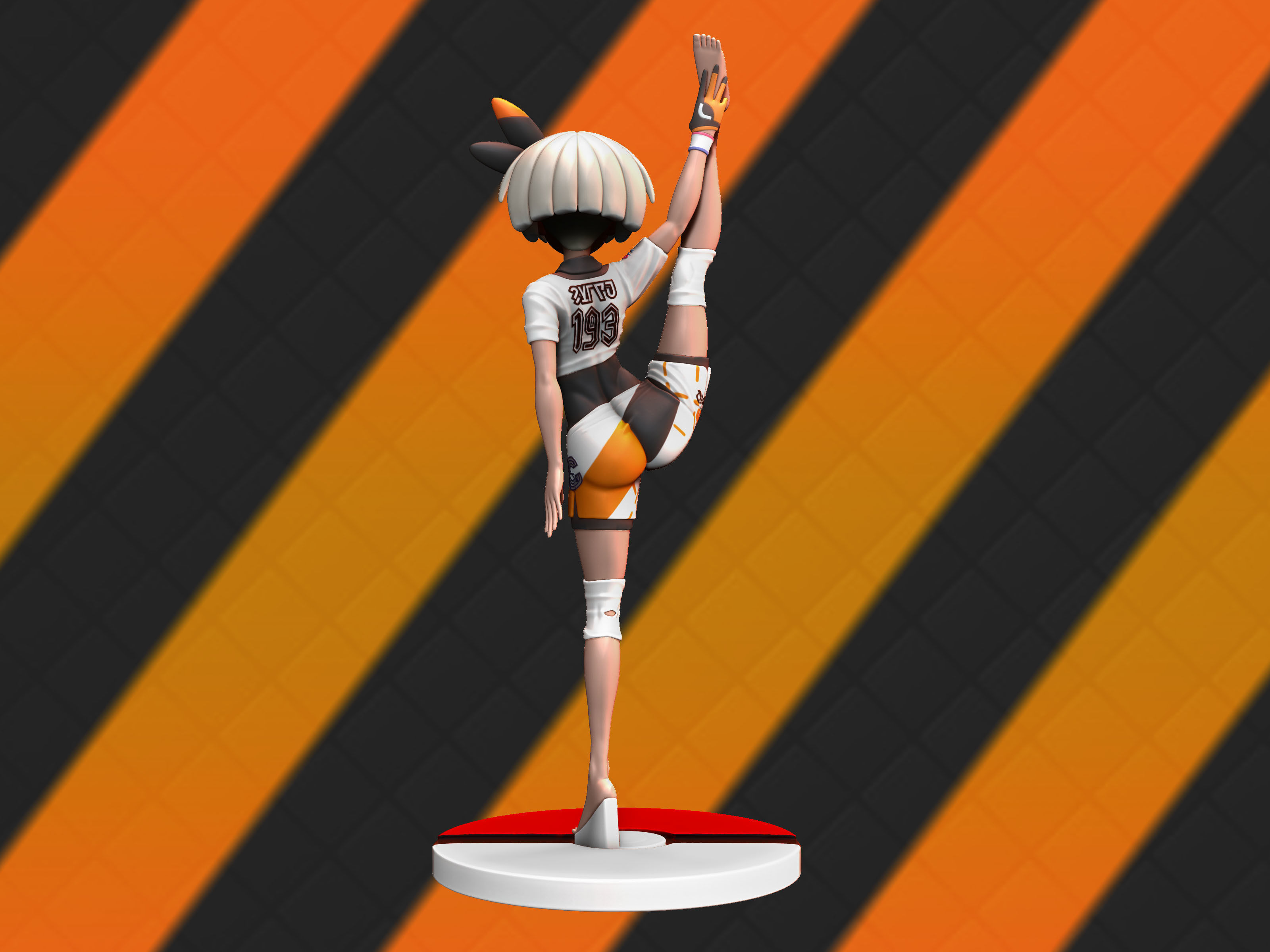 Bea gym leader figure 3d 3D print model_3