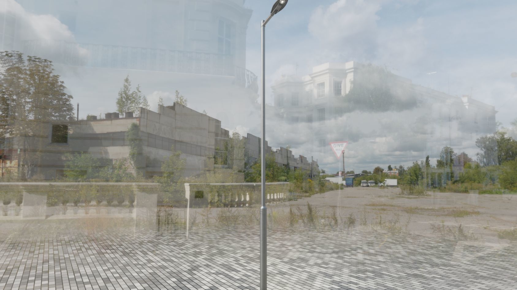 Sci-Fi Street Light 14 version 6 5m with pole 2 Low-poly 3D model_35