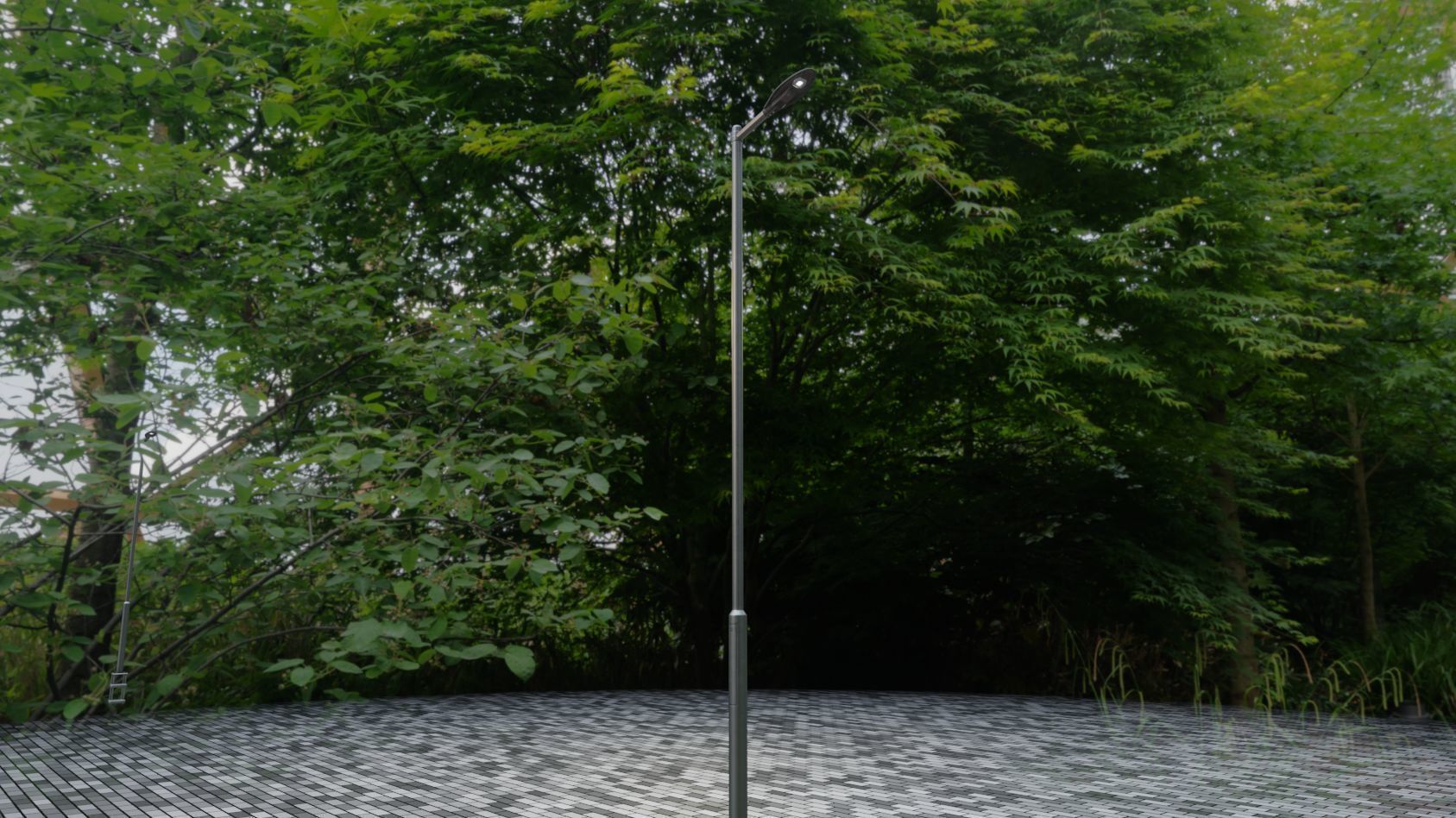 Sci-Fi Street Light 14 version 6 5m with pole 2 Low-poly 3D model_68