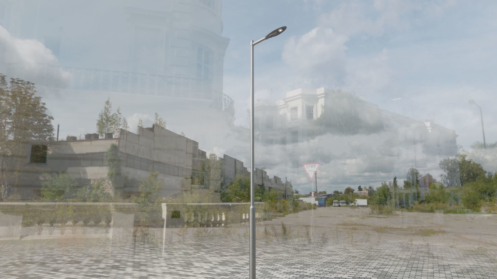 Sci-Fi Street Light 14 version 6 5m with pole 2 Low-poly 3D model_66