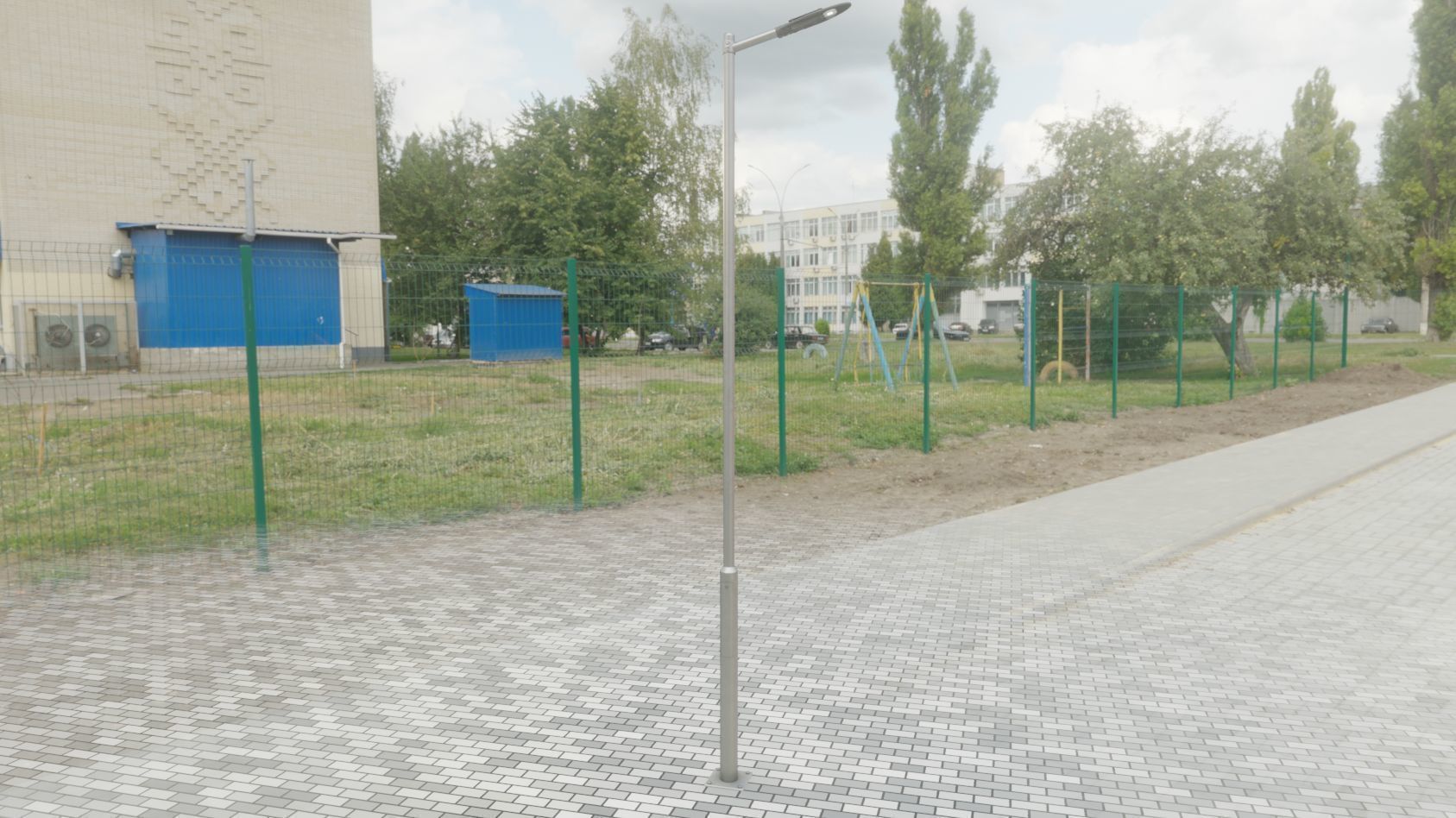 Sci-Fi Street Light 14 version 6 5m with pole 2 Low-poly 3D model_31