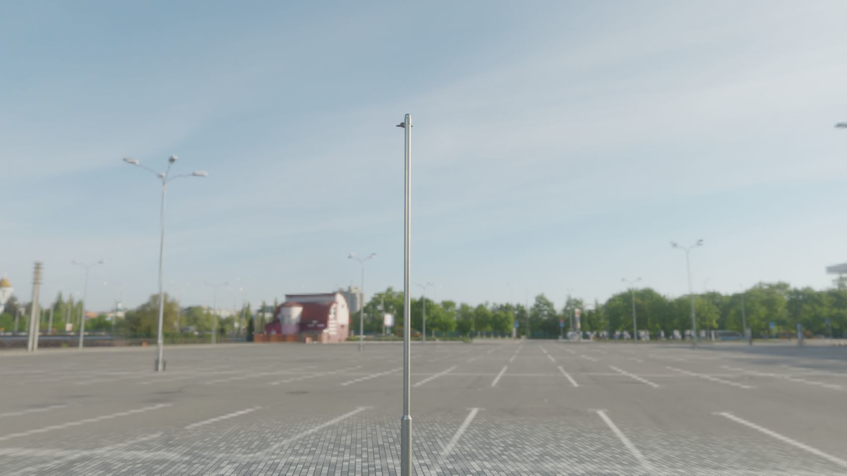 Sci-Fi Street Light 14 version 6 5m with pole 2 Low-poly 3D model_21