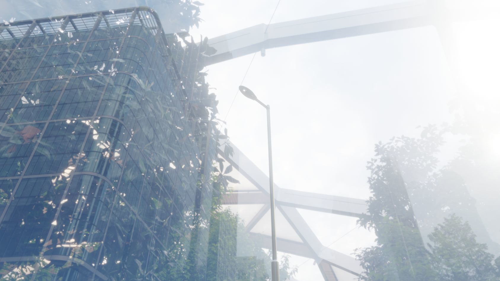 Sci-Fi Street Light 14 version 6 5m with pole 2 Low-poly 3D model_105