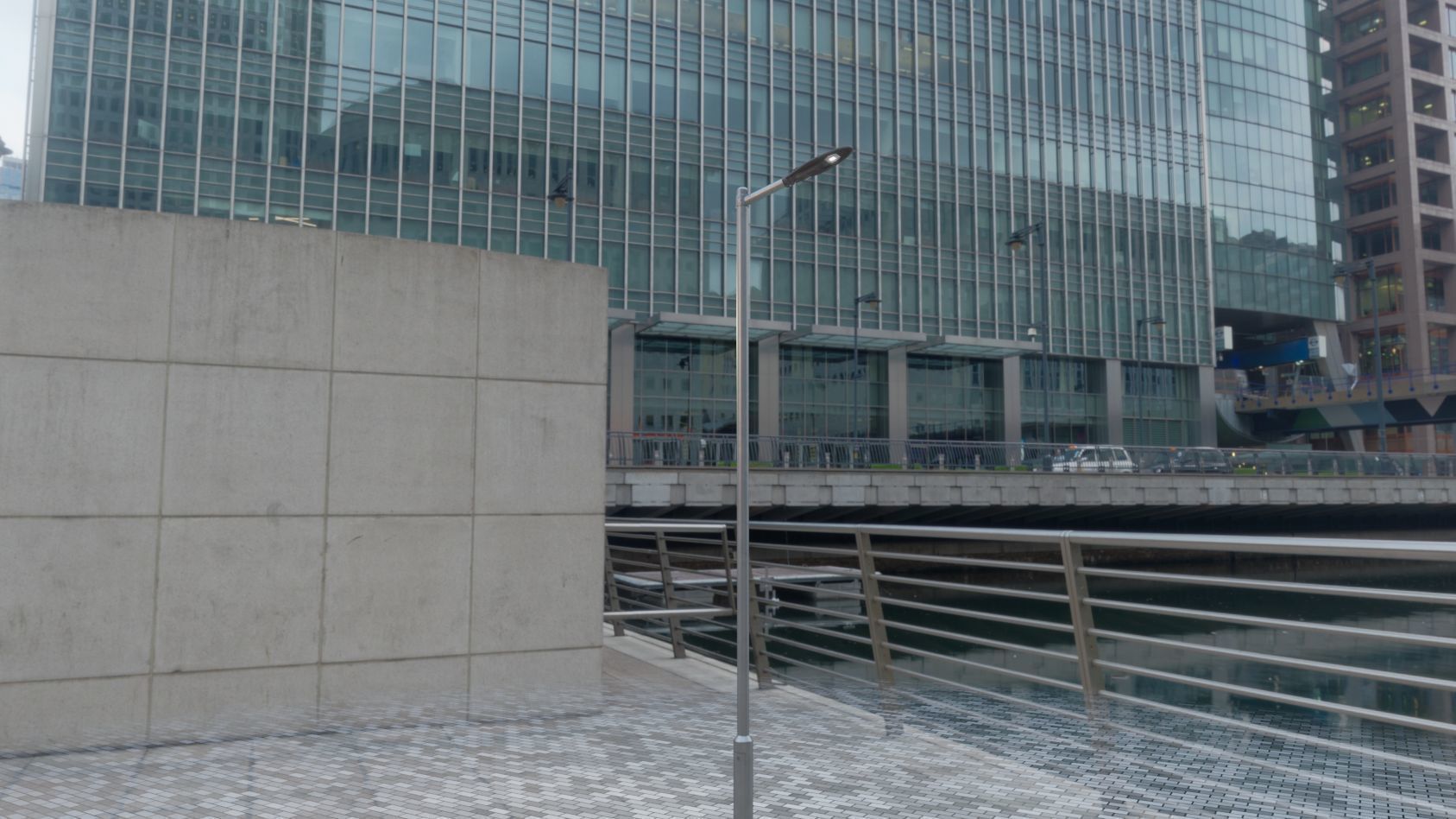 Sci-Fi Street Light 14 version 6 5m with pole 2 Low-poly 3D model_99