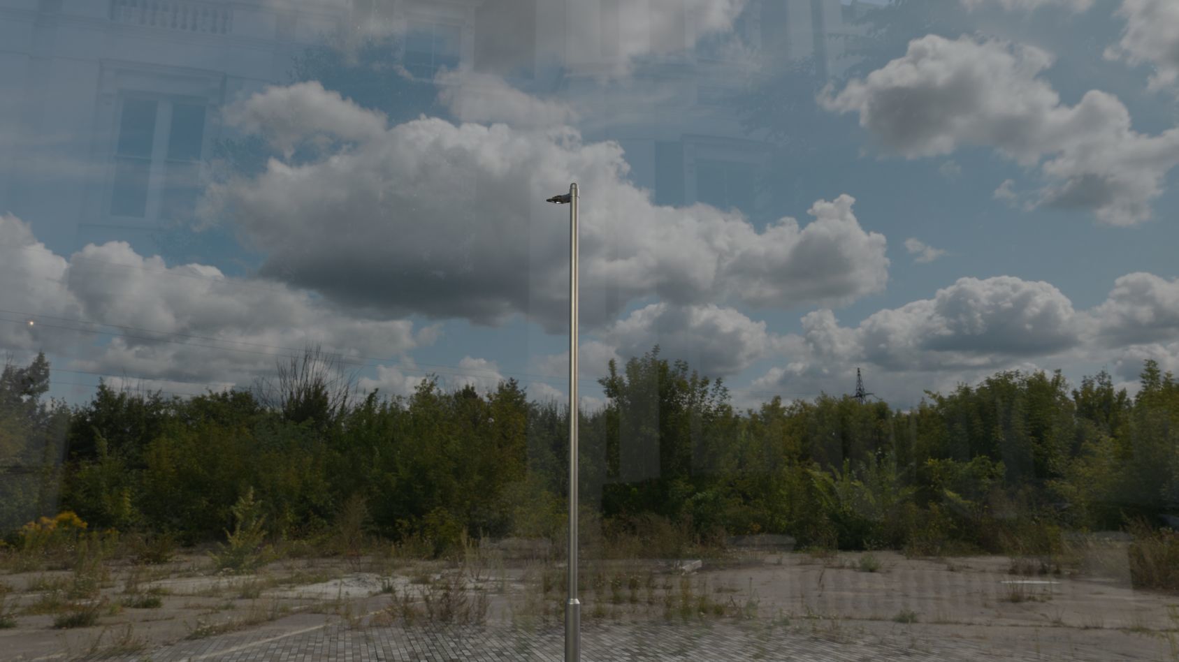 Sci-Fi Street Light 14 version 6 5m with pole 2 Low-poly 3D model_20