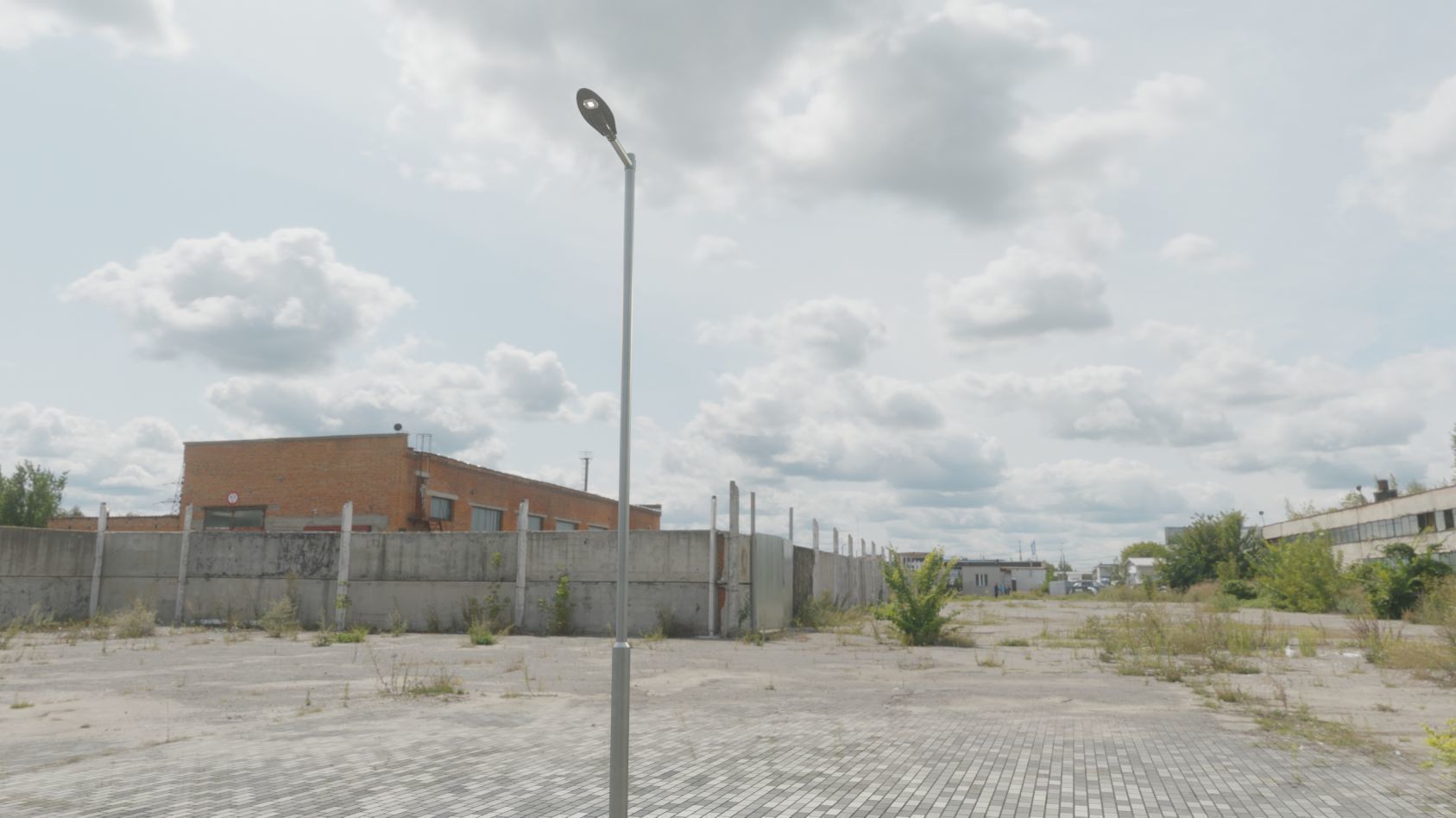 Sci-Fi Street Light 14 version 6 5m with pole 2 Low-poly 3D model_74