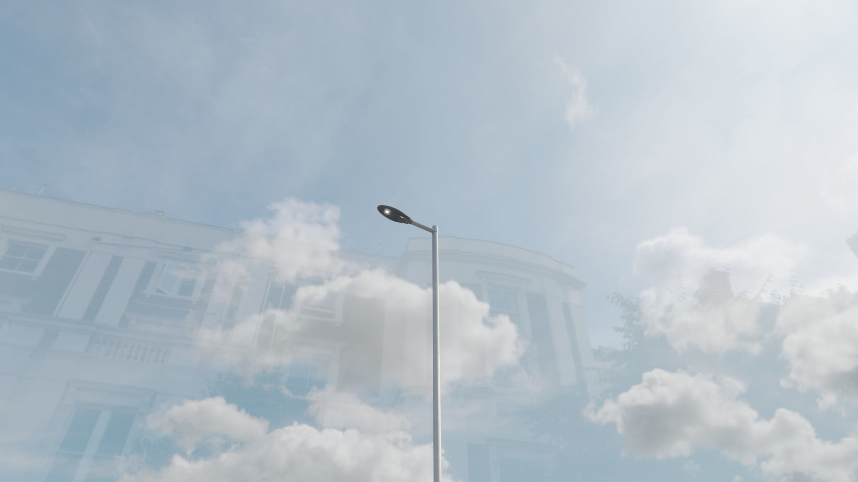 Sci-Fi Street Light 14 version 6 5m with pole 2 Low-poly 3D model_107