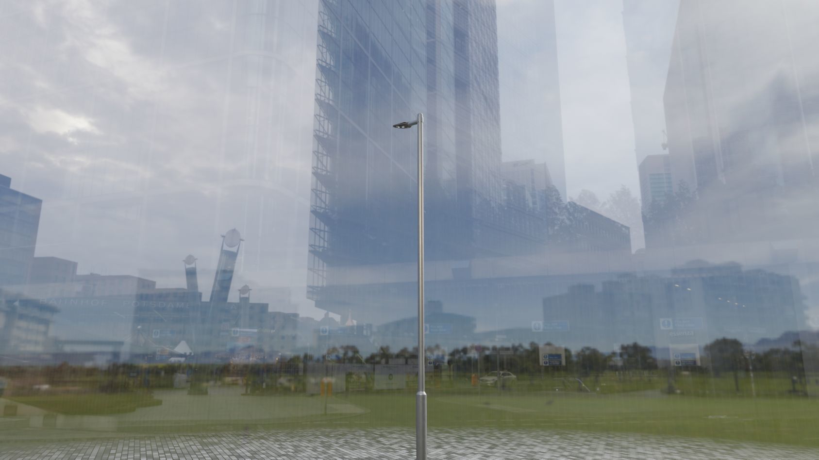 Sci-Fi Street Light 14 version 6 5m with pole 2 Low-poly 3D model_19