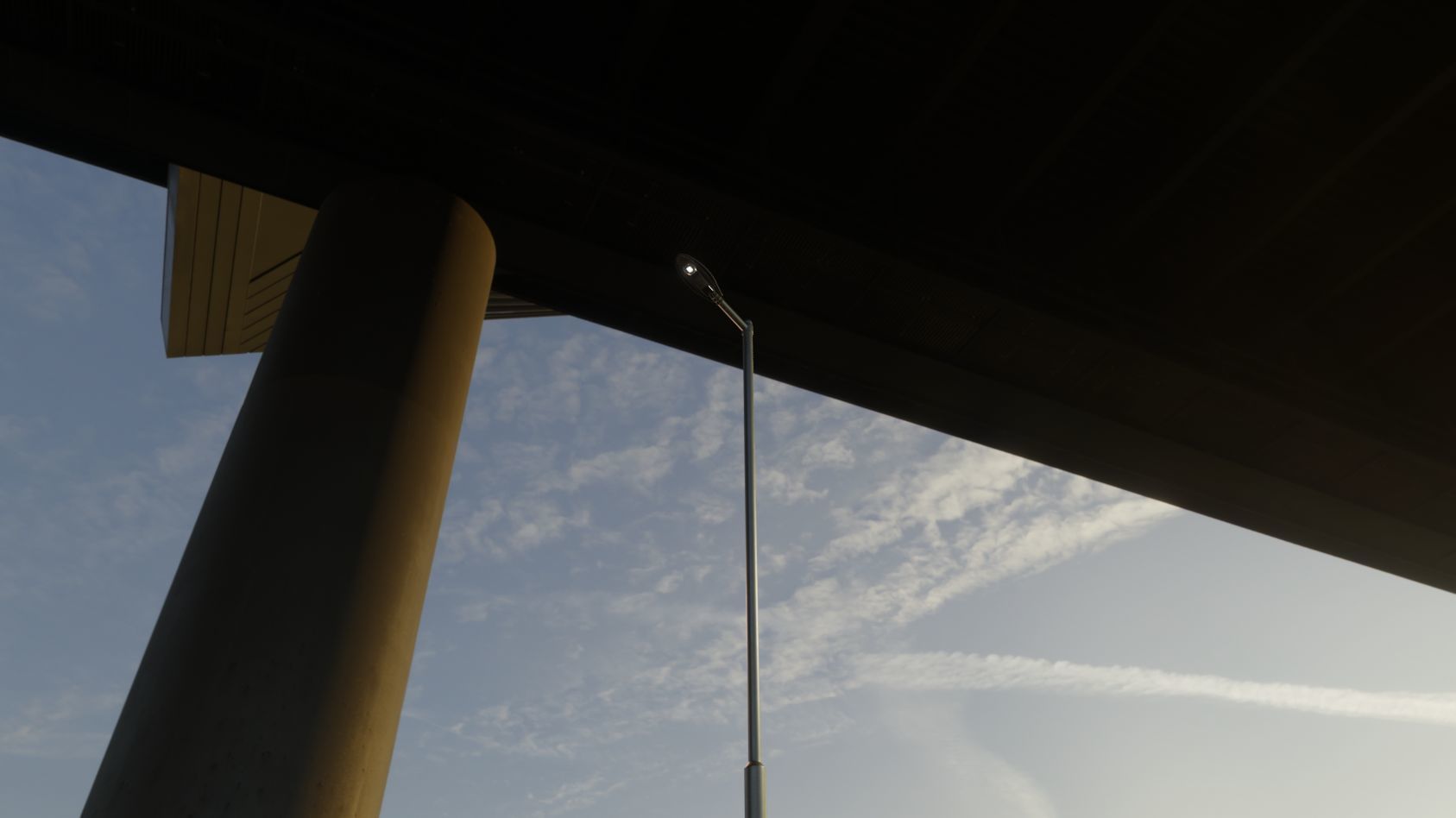 Sci-Fi Street Light 14 version 6 5m with pole 2 Low-poly 3D model_104