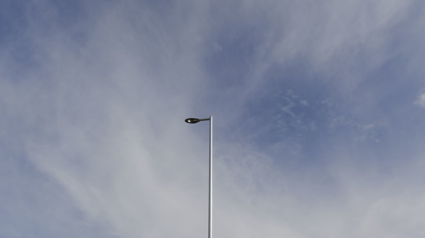 Sci-Fi Street Light 14 version 6 5m with pole 2 Low-poly 3D model_111