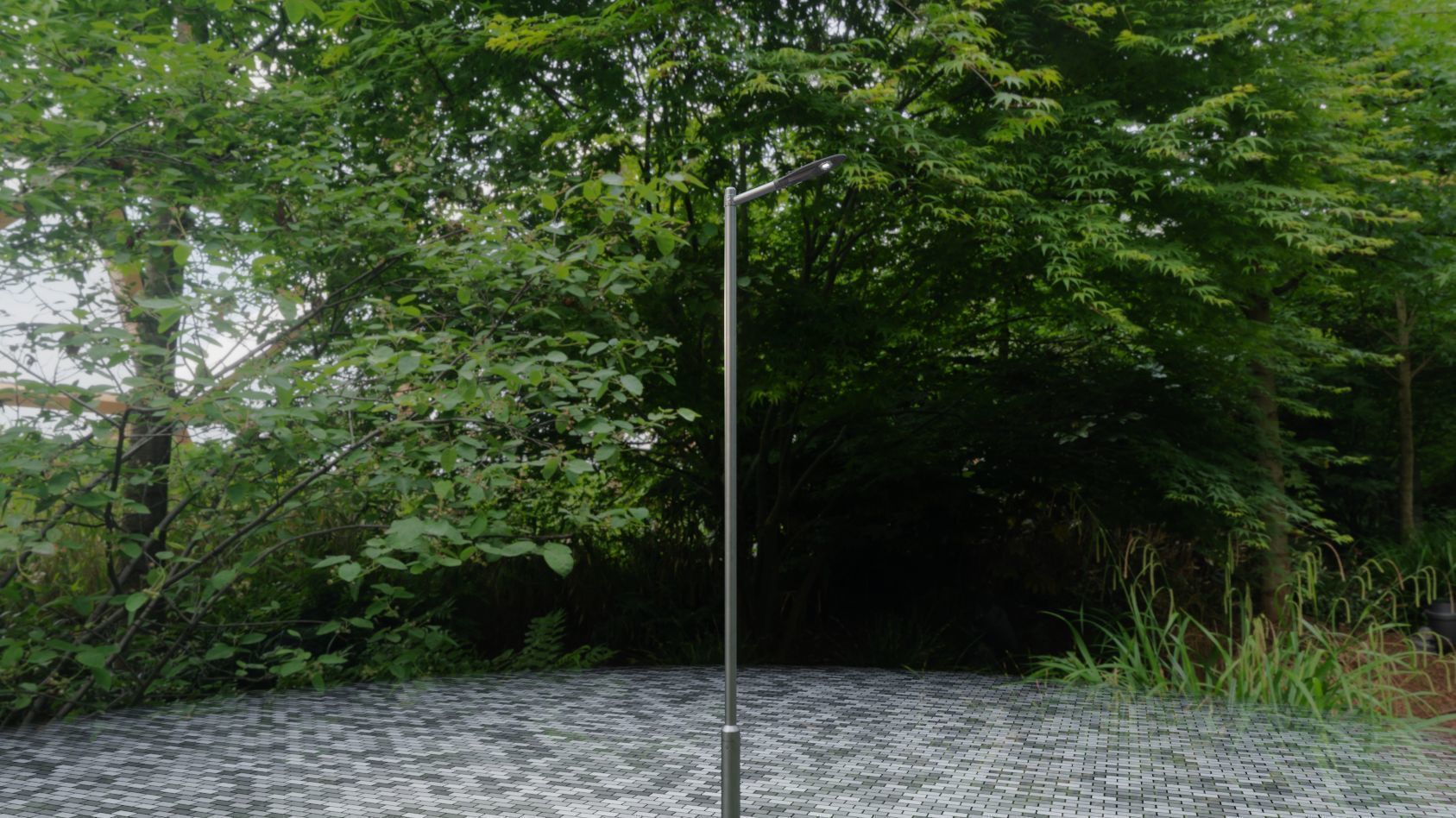Sci-Fi Street Light 14 version 6 5m with pole 2 Low-poly 3D model_98
