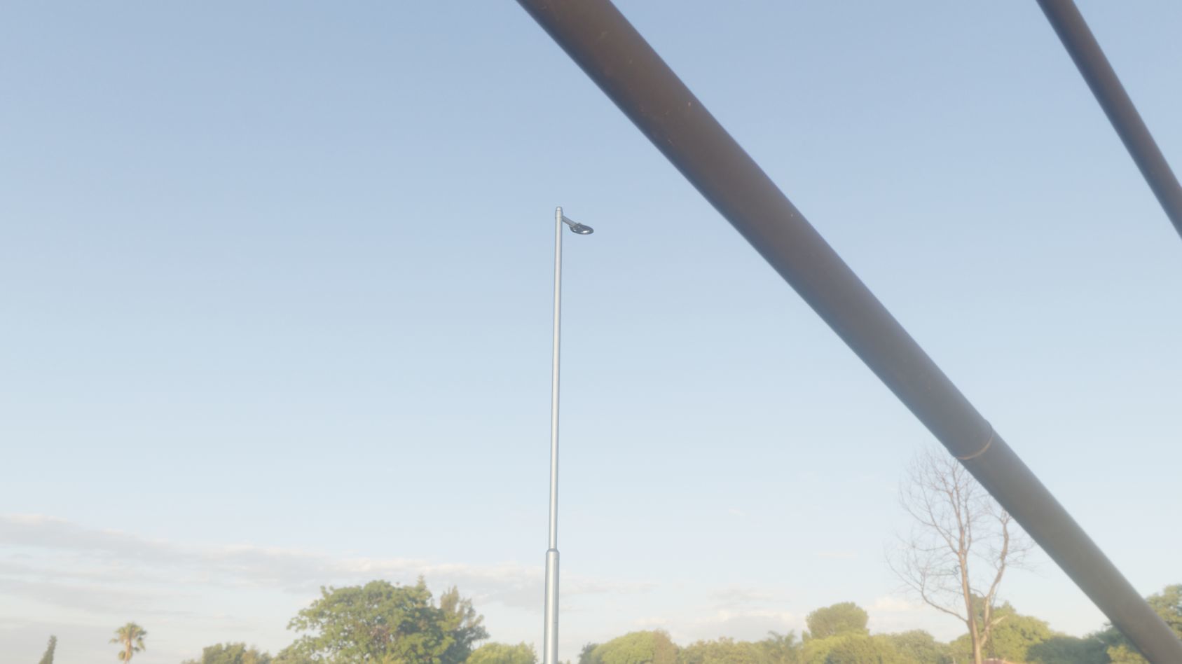 Sci-Fi Street Light 14 version 6 5m with pole 2 Low-poly 3D model_91