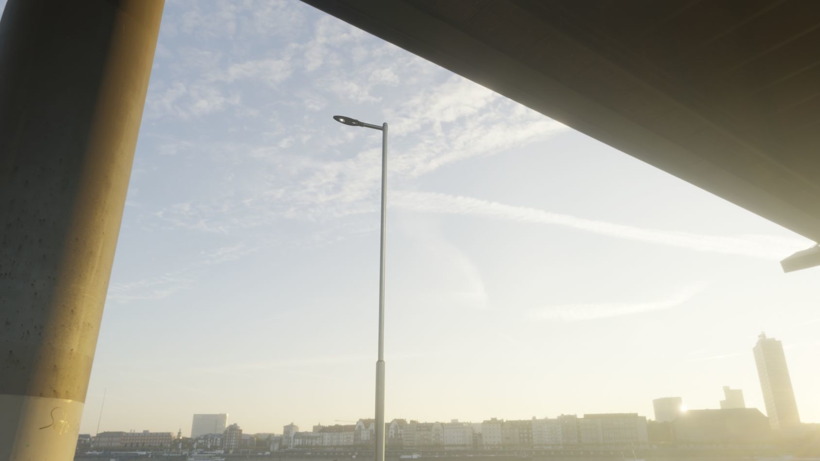 Sci-Fi Street Light 14 version 6 5m with pole 2 Low-poly 3D model_47