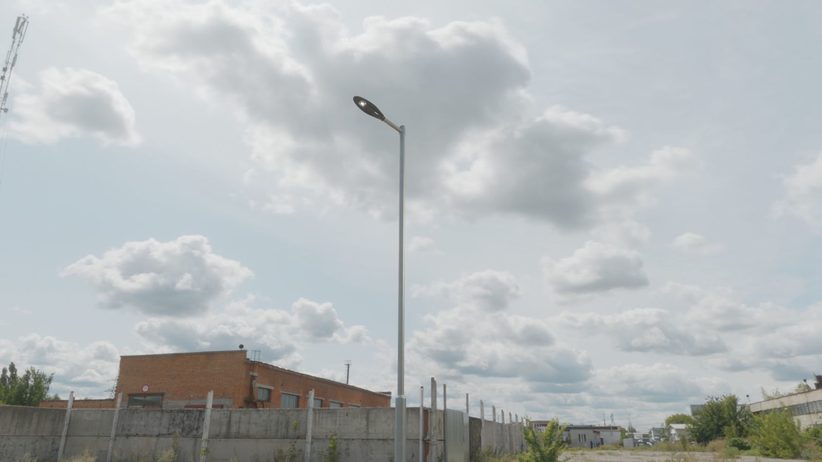 Sci-Fi Street Light 14 version 6 5m with pole 2 Low-poly 3D model_43