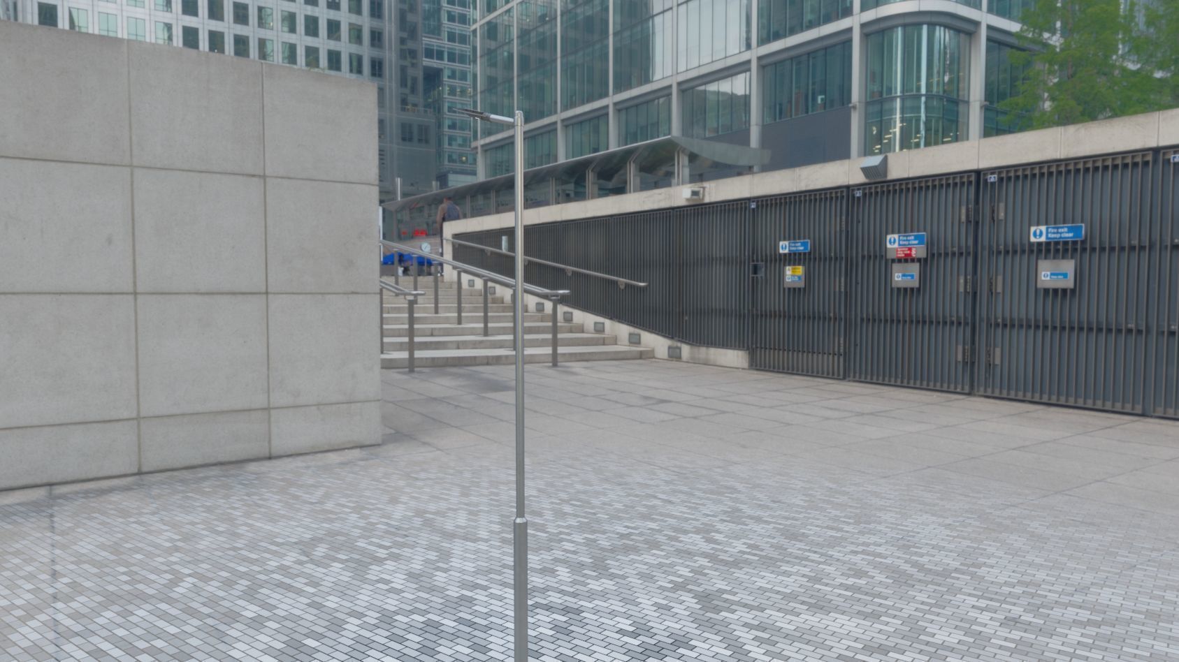 Sci-Fi Street Light 14 version 6 5m with pole 2 Low-poly 3D model_84