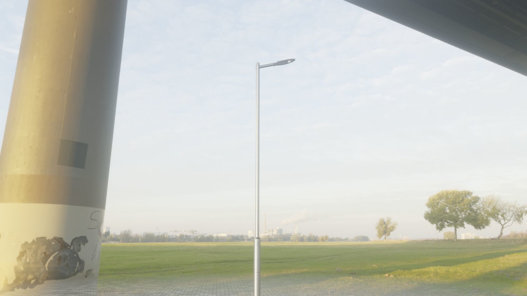 Sci-Fi Street Light 14 version 6 5m with pole 2 Low-poly 3D model_63