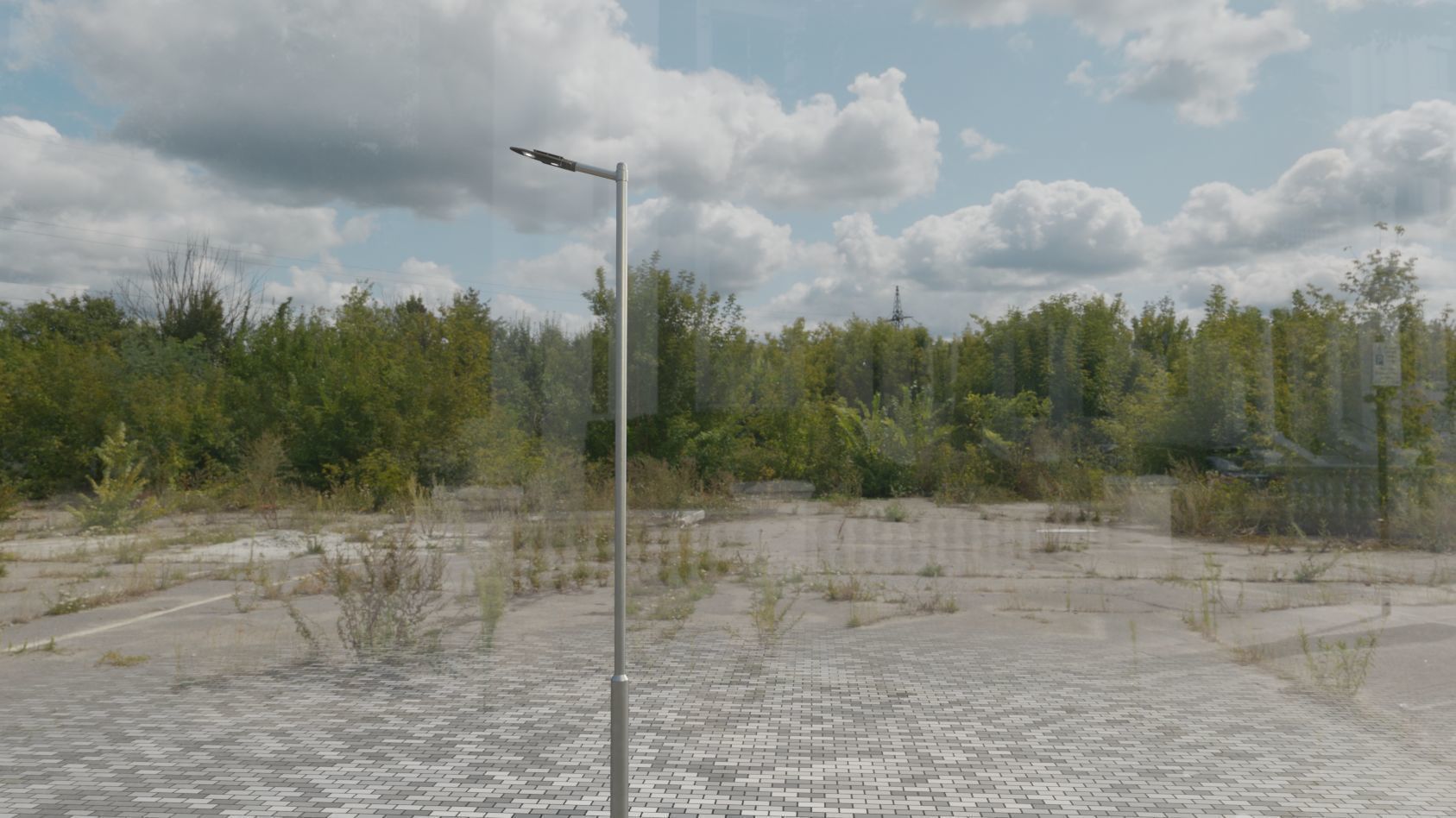 Sci-Fi Street Light 14 version 6 5m with pole 2 Low-poly 3D model_81