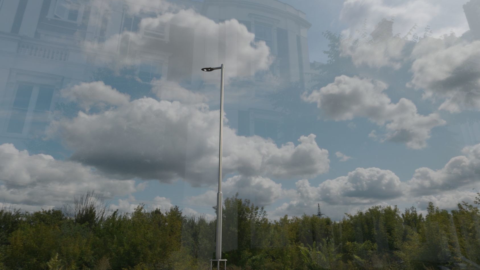 Sci-Fi Street Light 14 version 6 5m with pole 2 Low-poly 3D model_50