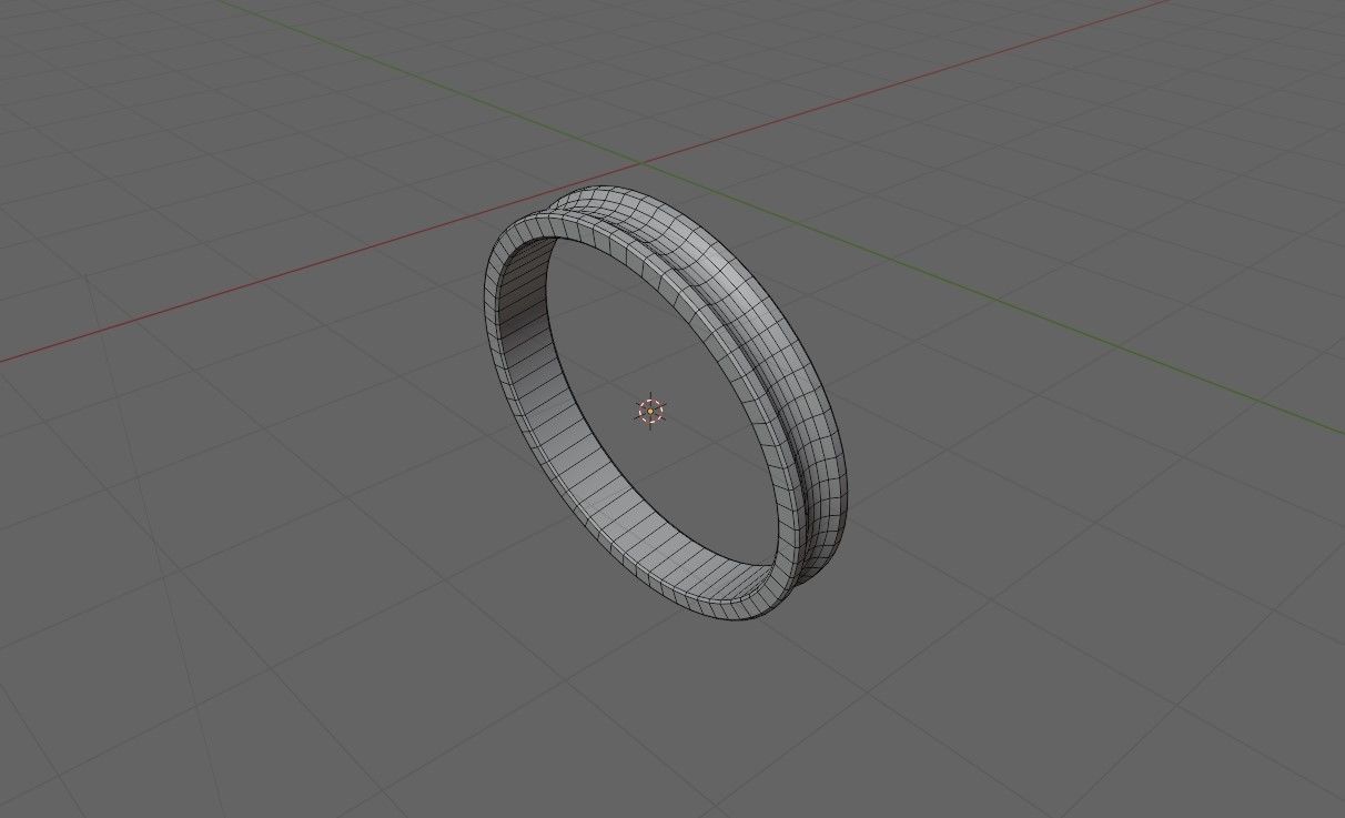 Concave Gold Ring and Box - Anel ouro concavo  3D model_17