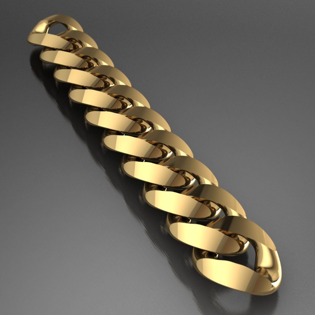 cuban chain necklace or bracelet new model 3D print model_2