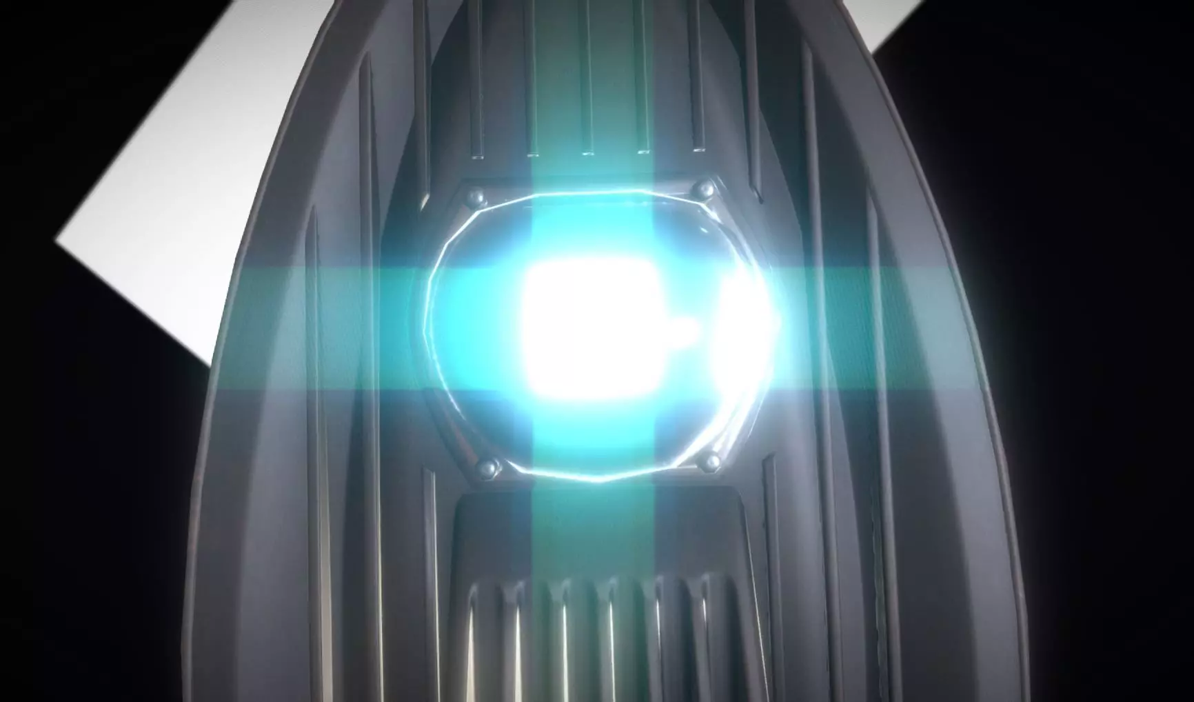 Sci-Fi Street Light 14 version 3 3m with pole 3 Low-poly 3D model_0