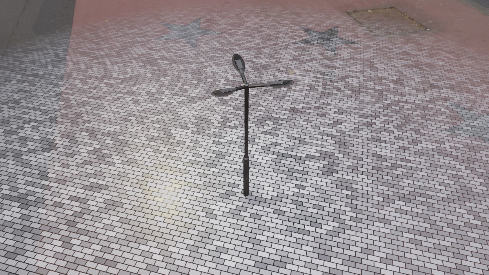 Sci-Fi Street Light 14 version 3 3m with pole 3 Low-poly 3D model_94