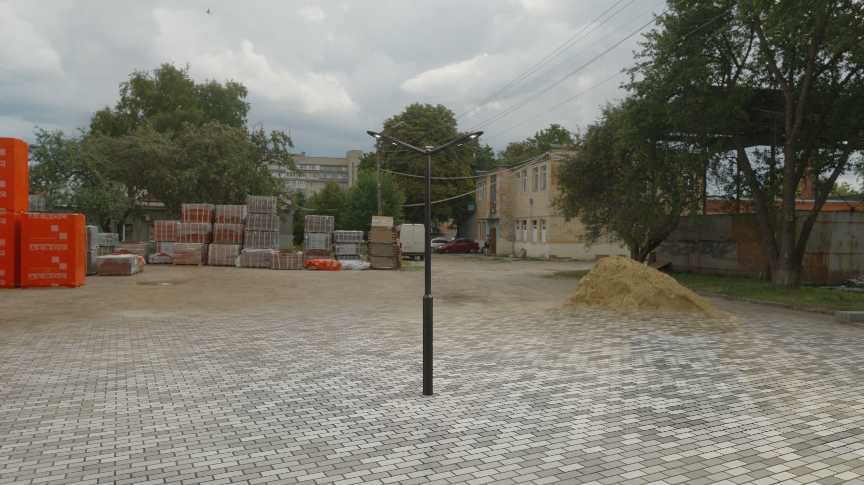 Sci-Fi Street Light 14 version 3 3m with pole 3 Low-poly 3D model_39