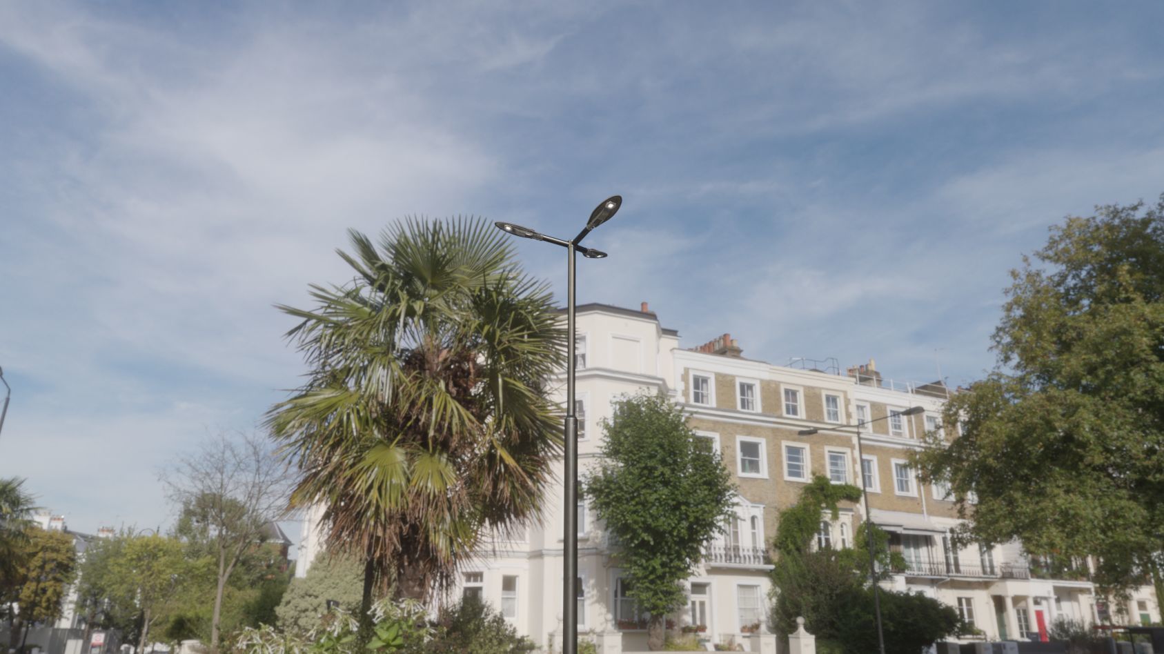 Sci-Fi Street Light 14 version 3 3m with pole 3 Low-poly 3D model_21