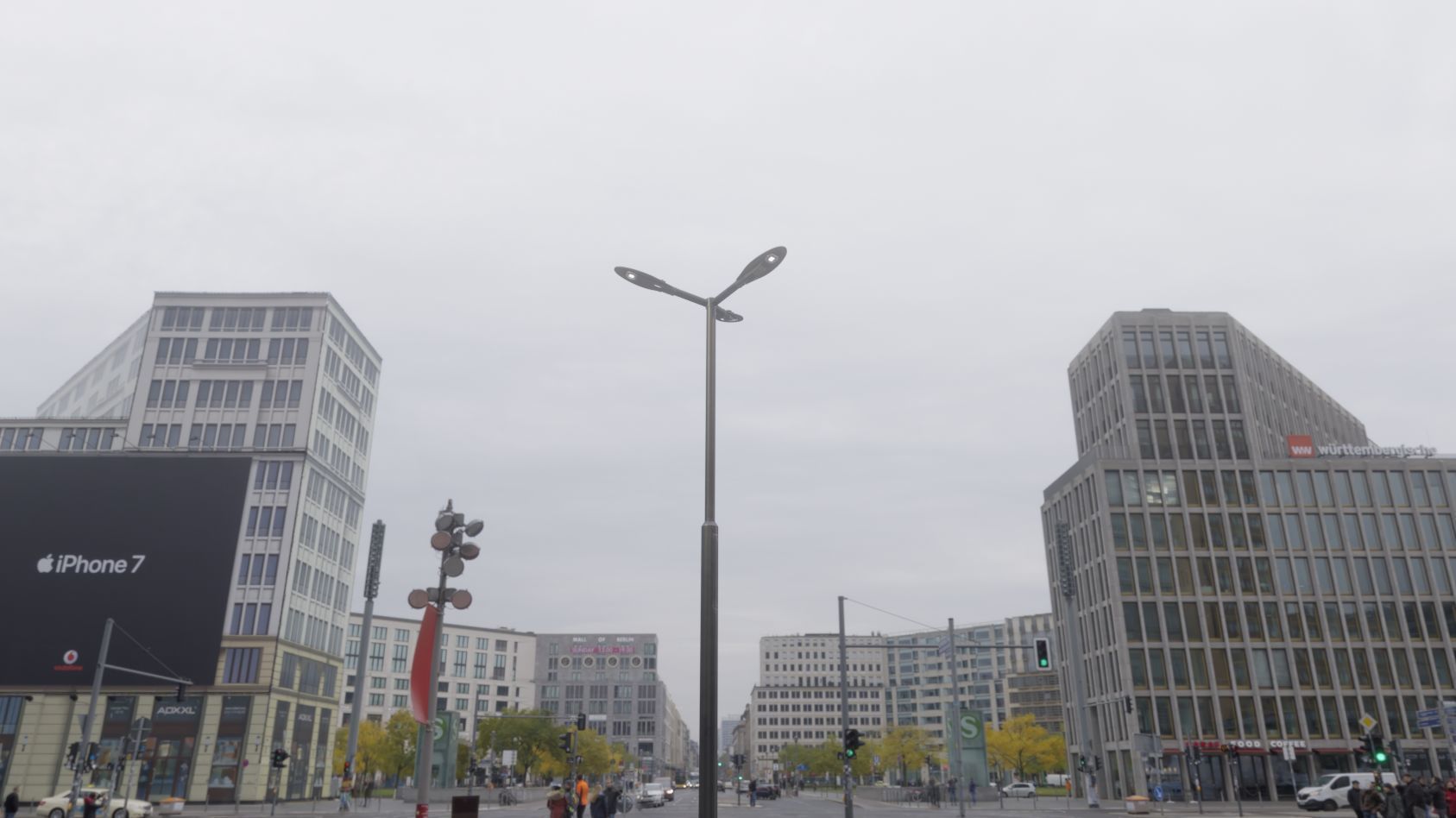 Sci-Fi Street Light 14 version 3 3m with pole 3 Low-poly 3D model_9